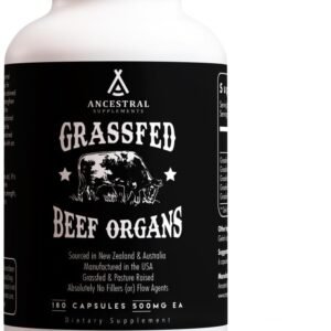 Ancestral Supplements Grass Fed Beef Organ Supplement (180 Capsules)