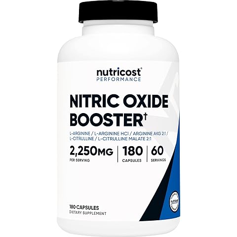 Nutricost Nitric Oxide Booster 2250mg (180 Capsules)