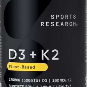 Sports Research® Vitamin D3 + K2 w/ Coconut Oil
