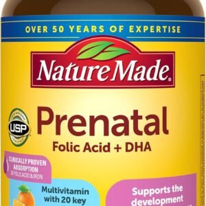 Nature Made Prenatal Vitamins for Women with Folic Acid + DHA