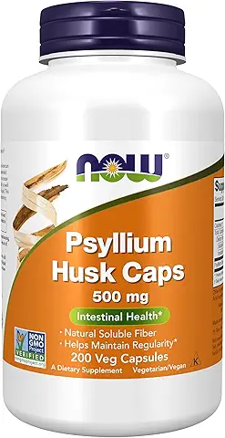 NOW Foods Supplements, Psyllium Husk Caps 500 mg