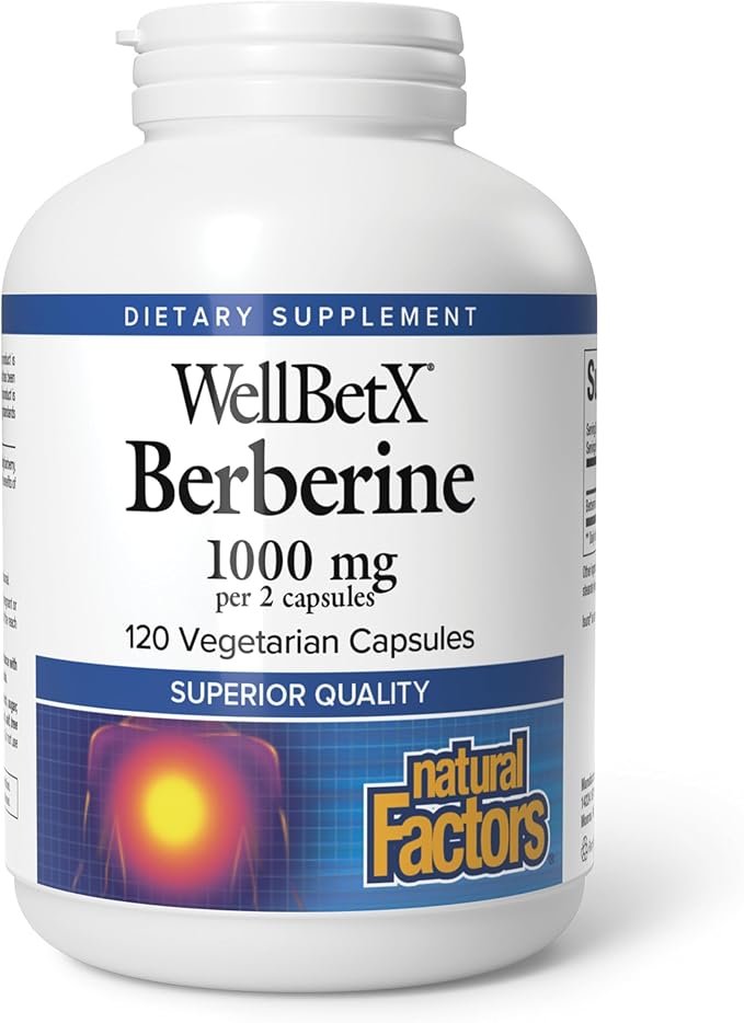 Natural Factors WellBetX Berberine - 120 Vegetarian Capsules