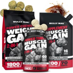 Bully Max Dog Weight Gainer & Muscle Builder Supplement Bundle