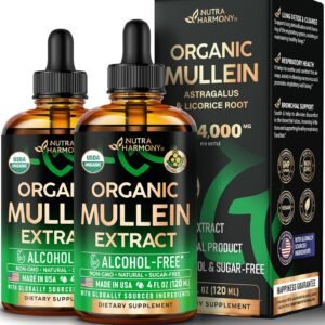 Mullein Drops for Lungs - USDA Organic Liquid (2 Pack)