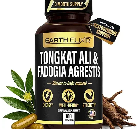Earth Elixir Fadogia Agrestis & Tongkat Ali: Natural Testosterone Support That Works