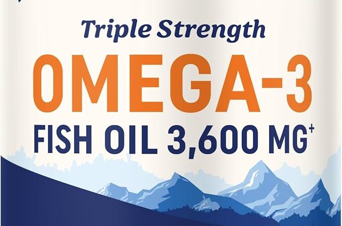 Triple Strength Omega 3 Fish Oil 3600 mg: The Ultimate Heart, Brain & Joint Supplement