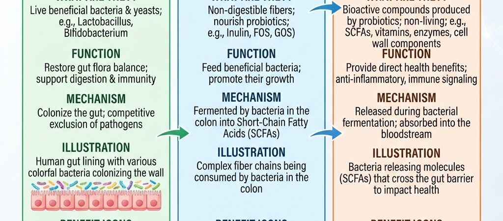 Probiotics vs. Prebiotics vs. Postbiotics: What’s the Difference and Which Do You Need?