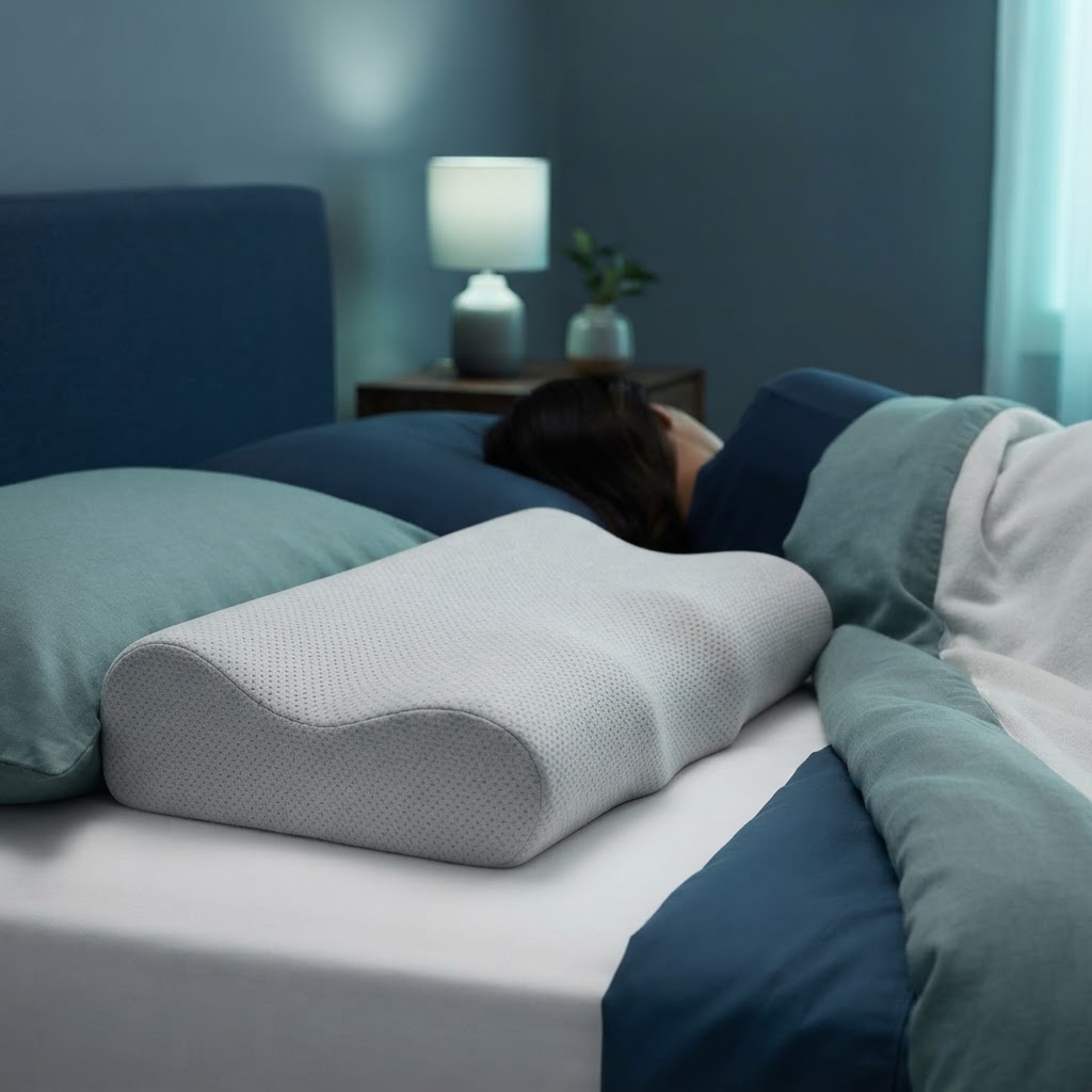 Melara Max ergonomic anti-snoring memory foam pillow